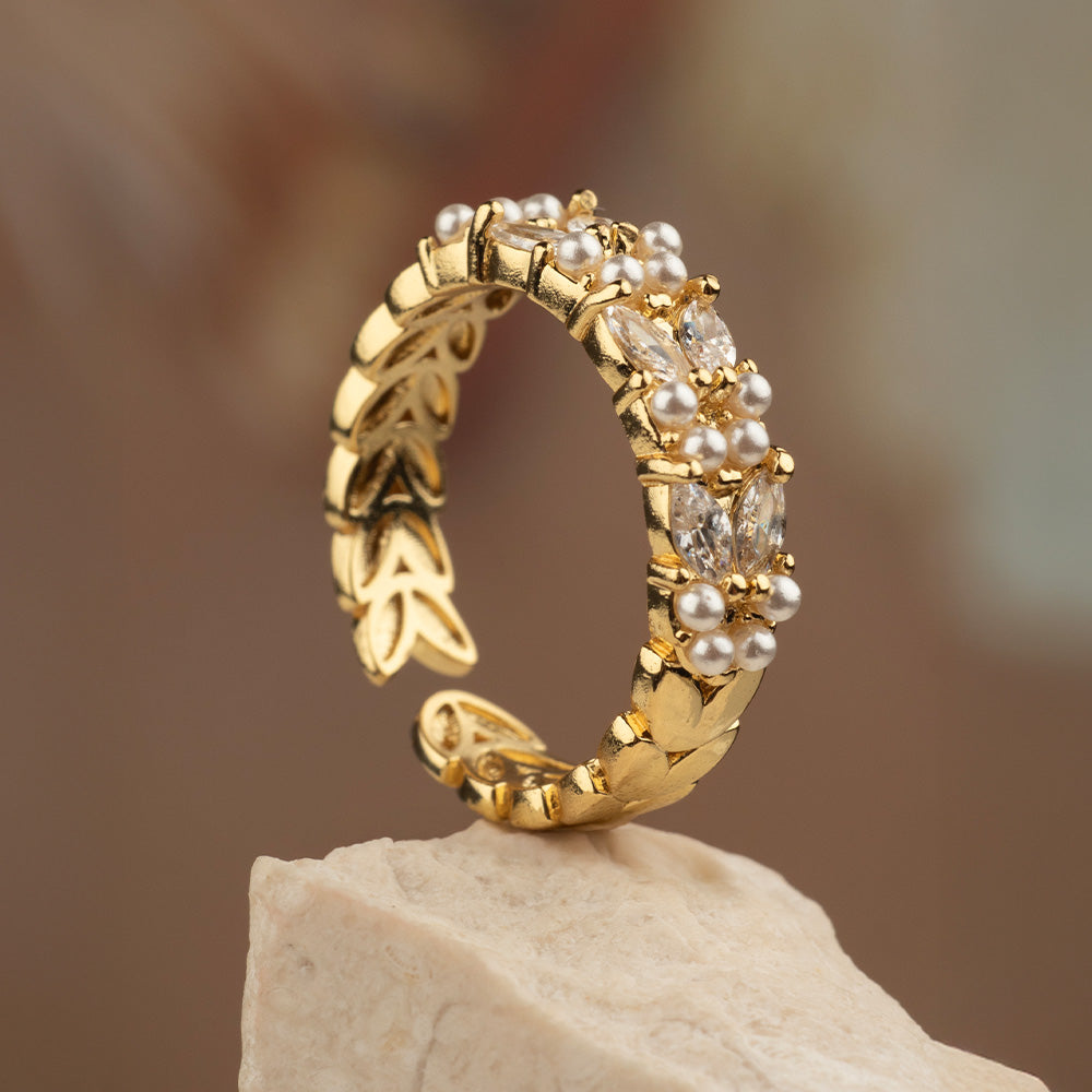 Anillo Rodio Perlado