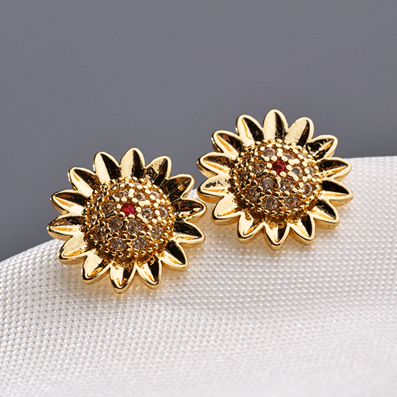 Topo Rodio Girasol Circon