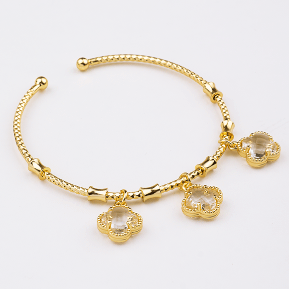 Pulsera Rodio Brazalete Trebol