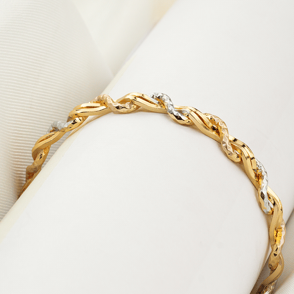 Pulsera Rodio Bratres Oros Trenzado