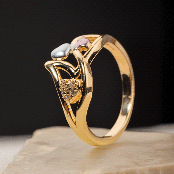 Anillo Rodio Tres Oros Cora Colors Cir Mini