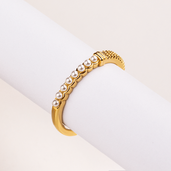 Anillo Rodio Perlas Blancas Cir