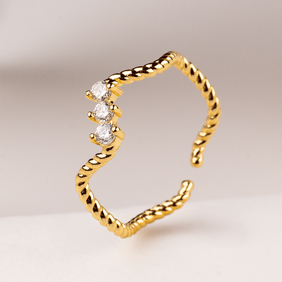 Anillo Rodio Tall Curvas Cir