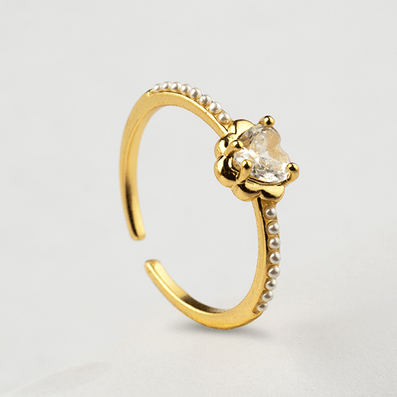 Anillo Rodio Cora Diamante