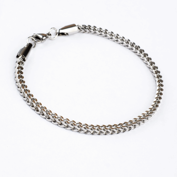 Pulsera Acero entrelazada Plata