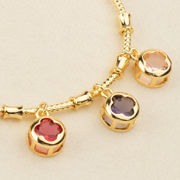 Pulsera Rodio Brazalete Trebol Colors